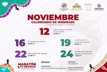 Invita Ayuntamiento de Oaxaca a participar en webinars para emprendedores de la capital